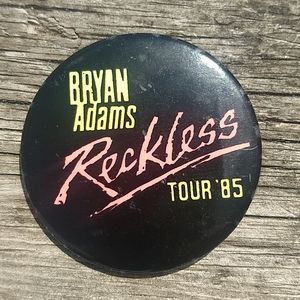 Bryan Adams 85 Reckless Tour button